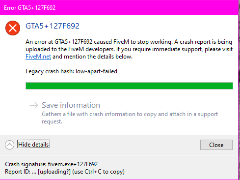 My Fx server keeps crashing or FiveM - FiveM Client Support - Cfx.re ...