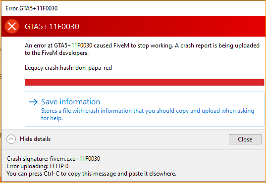 5m Error Code FiveM Launch Error - FiveM Client Support - Cfx Forum