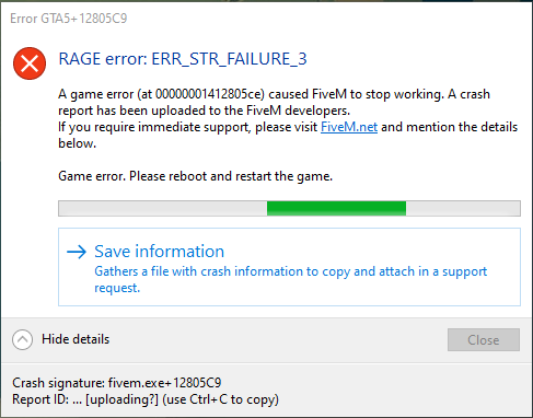 CRASH every tine i enter on a serv er - FiveM Client Support - Cfx.re ...