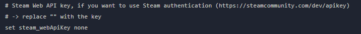 Steam web api key won't save [SOLVED] - Server Discussion - Cfx Forum