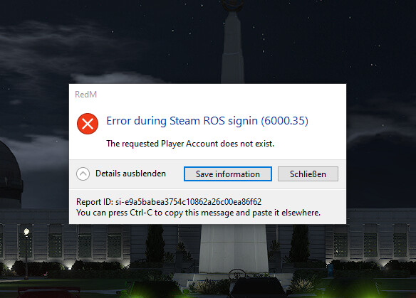 Error during Steam ROS Signin (6000.35) - RedM Client Support - Cfx.re ...