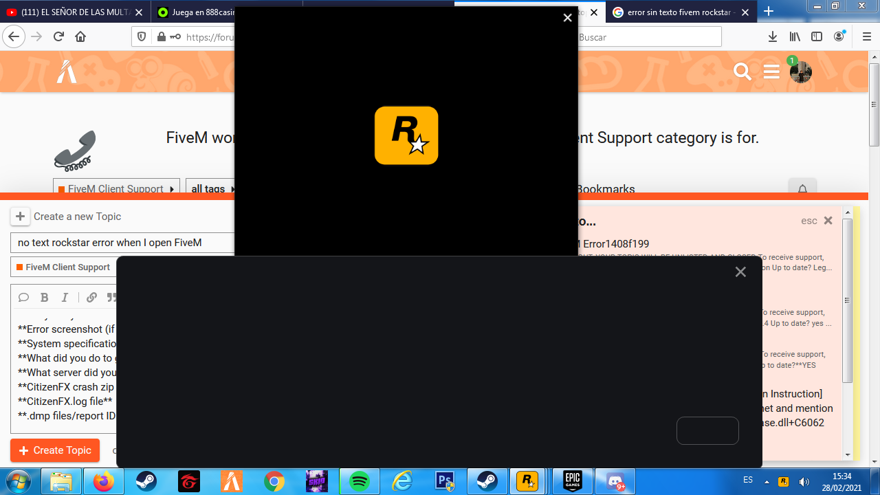 No text rockstar error when I open FiveM - FiveM Client Support - Cfx