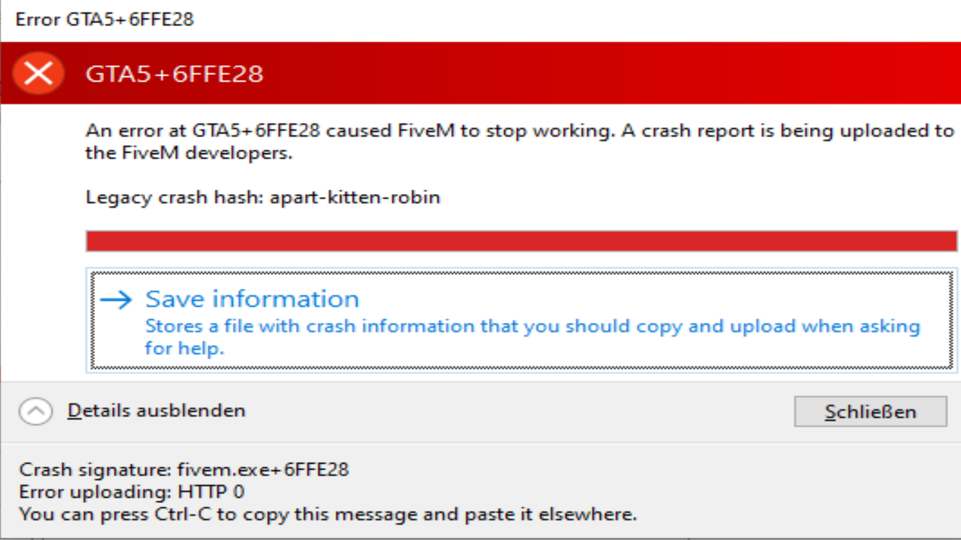 GTA5+6FFE28 gaem crash - FiveM Client Support - Cfx.re Community