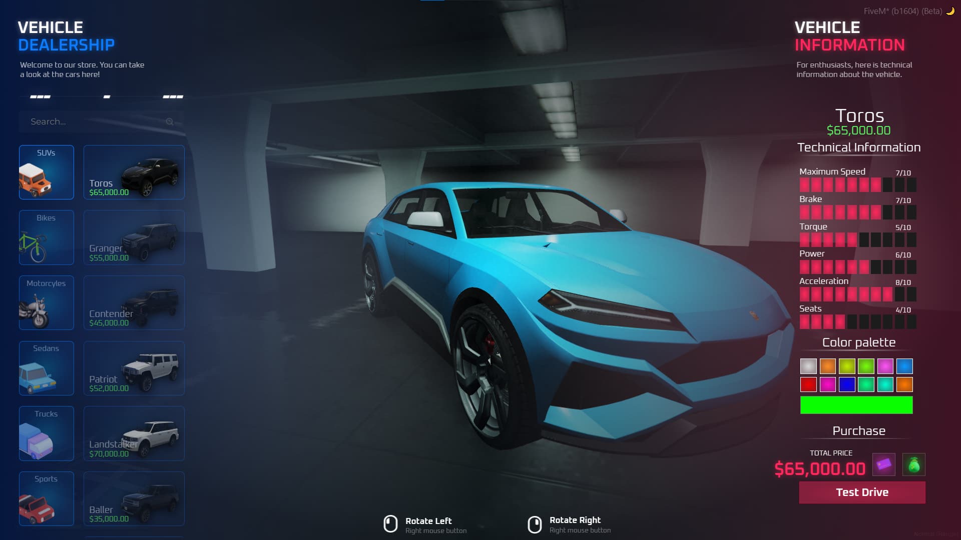 Advanced Vehicle Shop [ESX/QB] - FiveM Releases - Cfx Forum