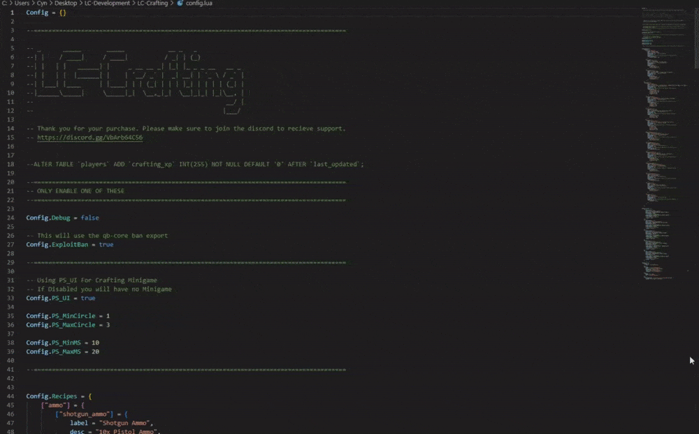 [PAID][QB] LC-Crafting - XP Based, Easy To Use Crafting Script thumbnail 2