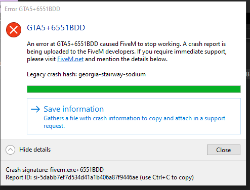 Error code when attempting to open FiveM - FiveM Client Support - Cfx ...