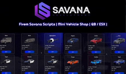 [SAVANA] Mini Vehicle Shop [QB/ESX] Thumbnail
