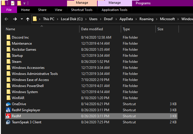 RedM folder