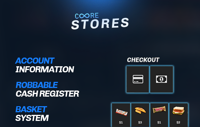 🏪 Core Stores [QB/ESX] - Create any store with robbable cash registers (Basket system, Modern UI, Minigame, Store key) thumbnail 2