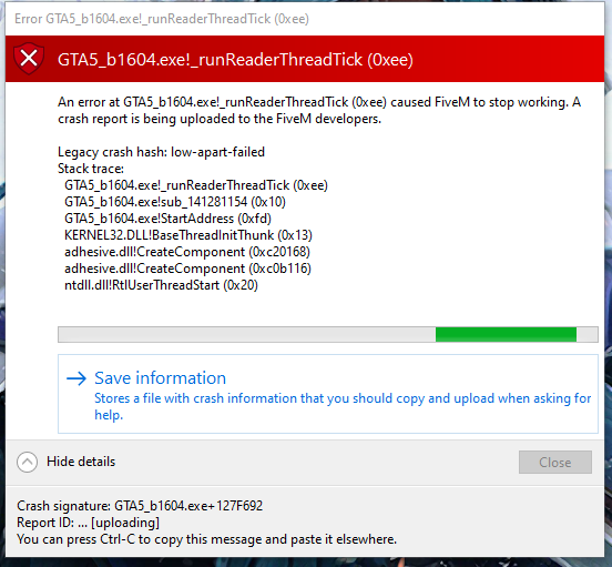constant crashing - FiveM Client Support - Cfx Forum