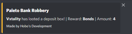 [ESX][PAID-RELEASE] Hobo's Development: "Paleto Bank Heist" thumbnail 2