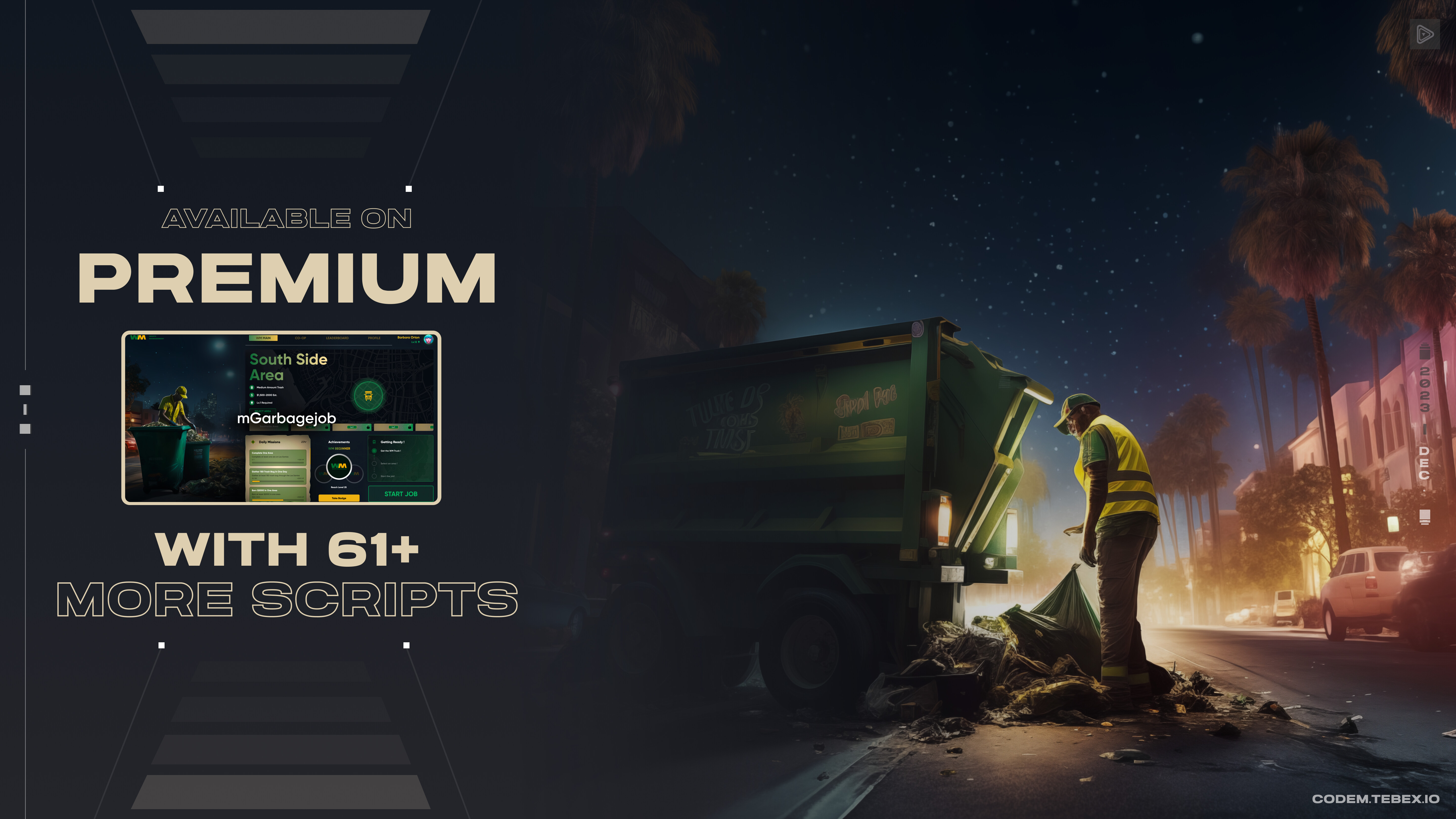 CodeM mGarbagejob (Advanced Co-Op or Single Job System) ESX QB thumbnail 13