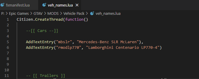vehiclenames