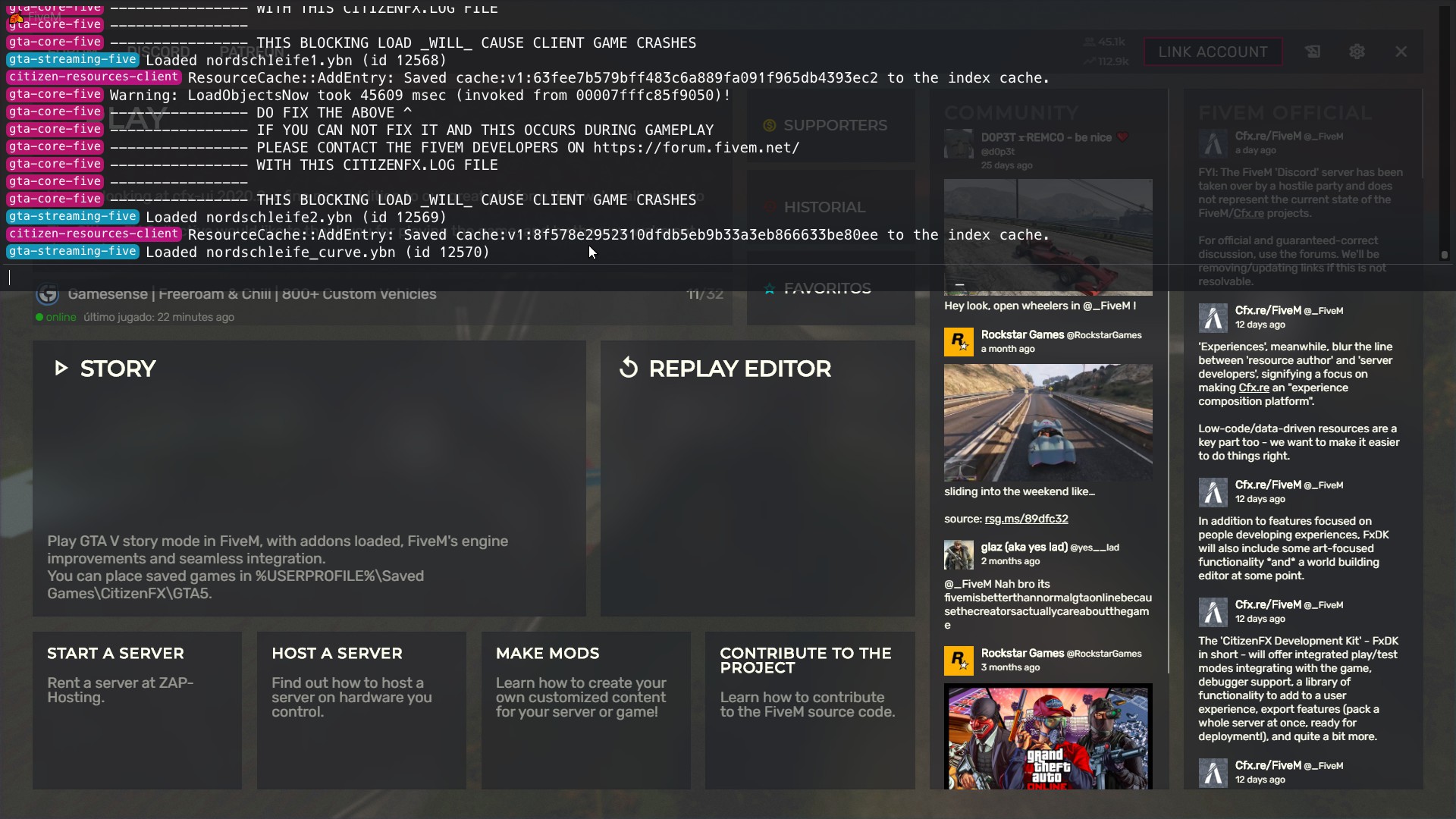 My Fiven Citizen Crashes - FiveM Client Support - Cfx.re Community