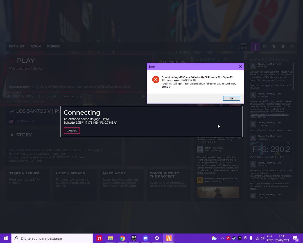 First time on FiveM, Download Issue when I Try to join a server - FiveM ...