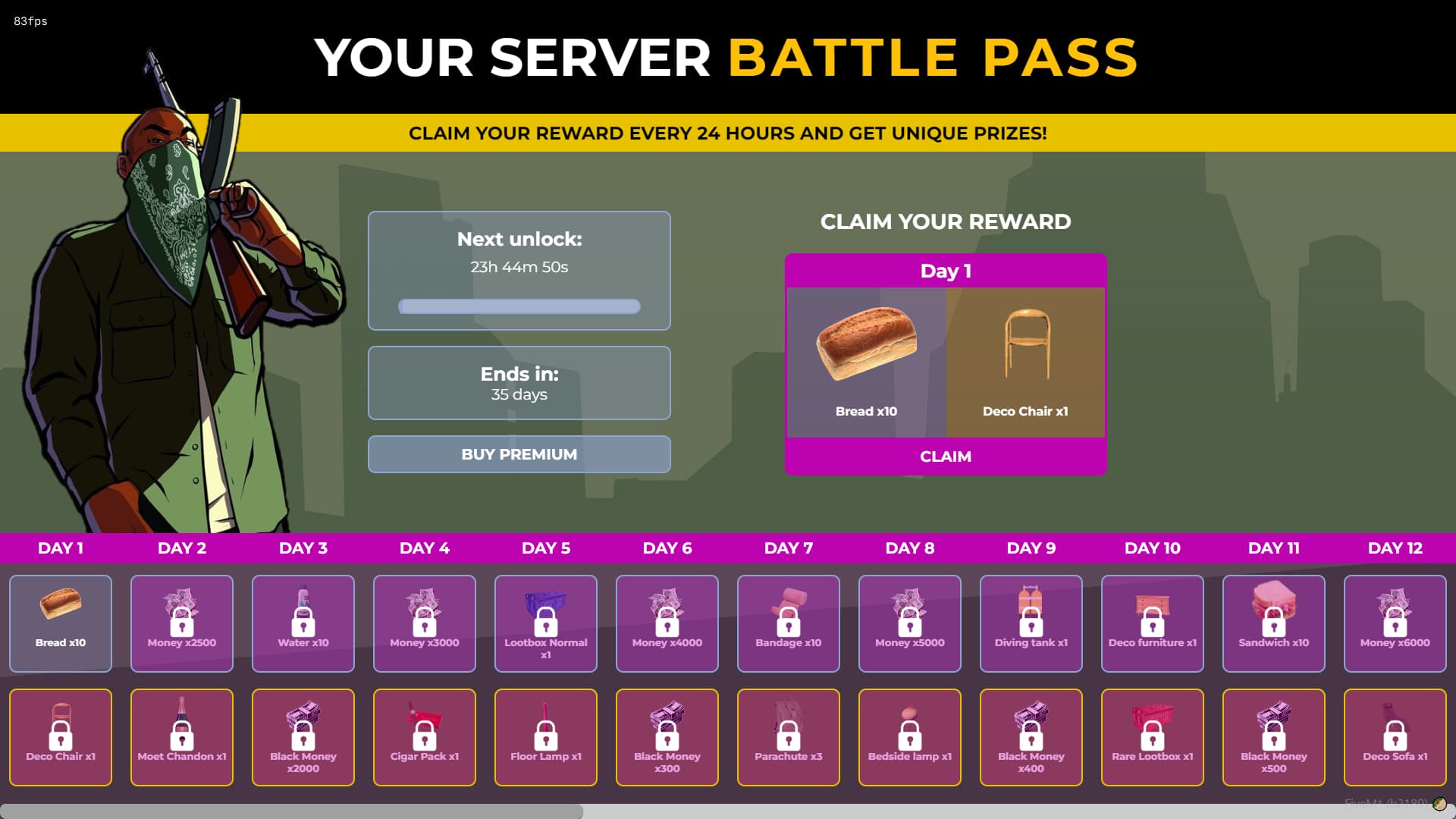 ⚔️ [ESX][QB] XeX Battlepass + VIP management menu with exports - FiveM ...