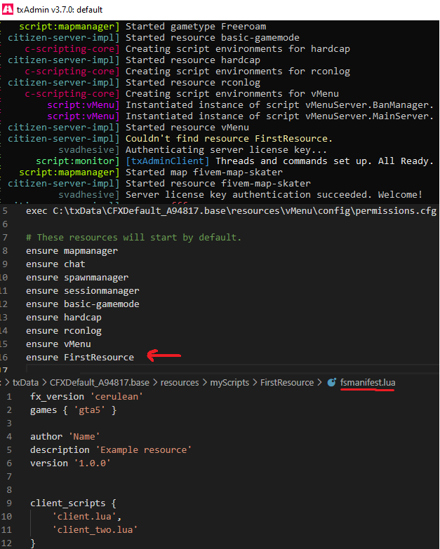 Error - Couldlt find resource - Server Discussion - Cfx.re Community