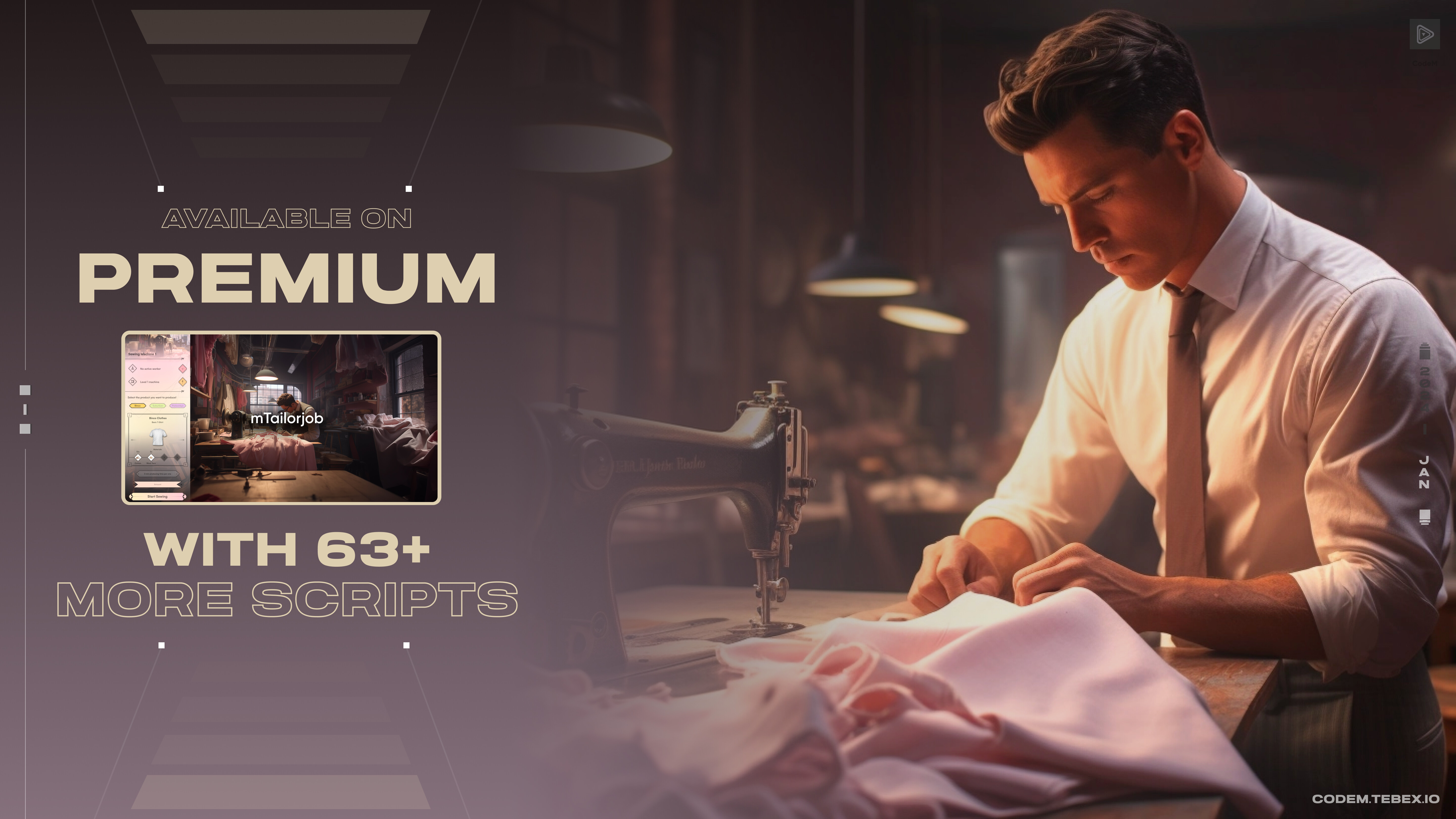 CodeM mTailorjob ESX QB (Advanced Tailorjob System) thumbnail 20