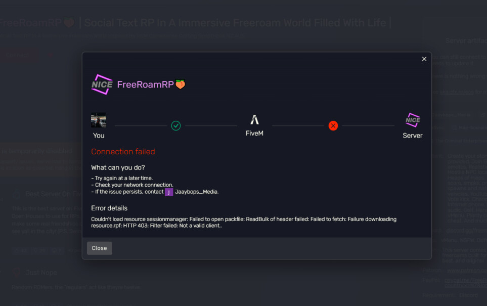 I cannot join servers - FiveM Client Support - Cfx.re Community