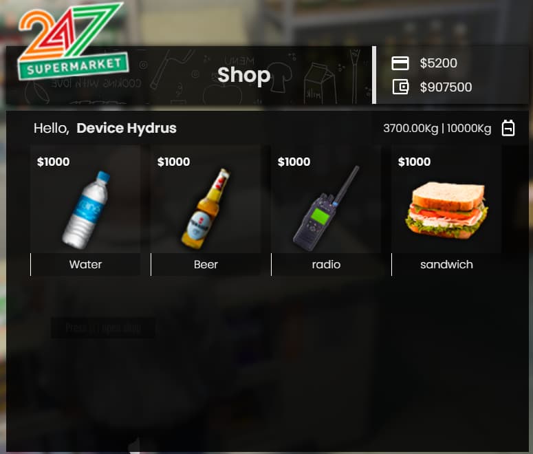 Market script - Hydrus - [PAID][QBCore] Thumbnail