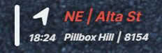 CC Location Display Color Red