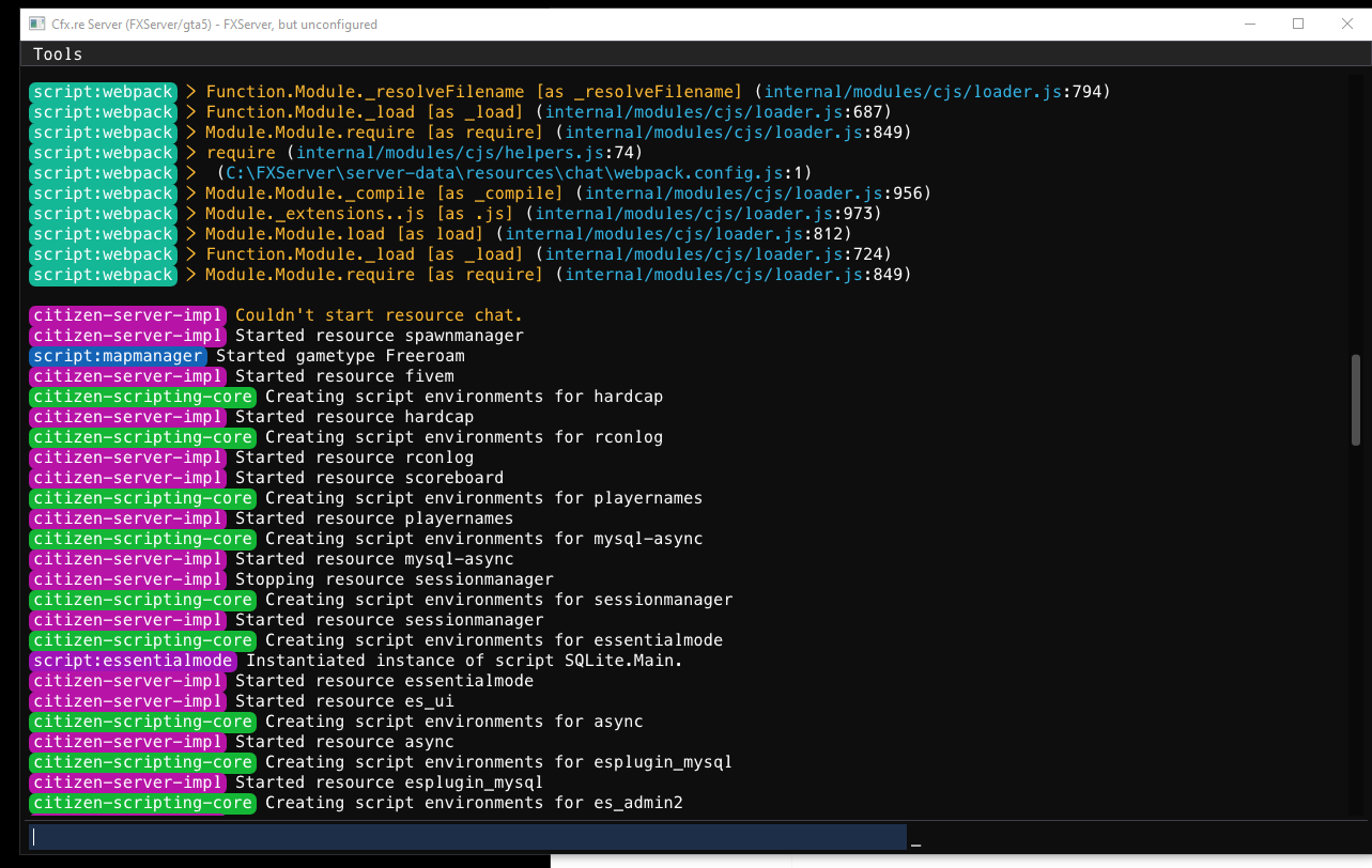 Couldn't load resource chat 0_o - Server Discussion - Cfx Forum
