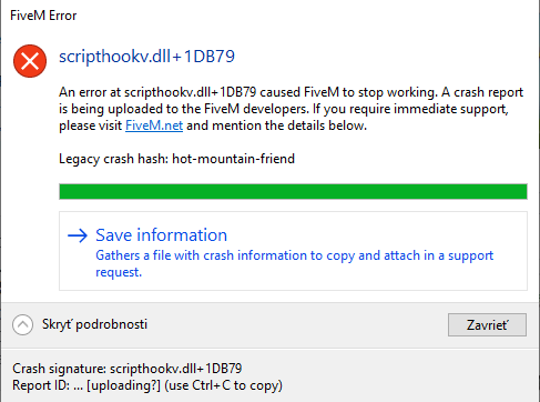 Error scripthookv.dll+ 1DB79 - FiveM Client Support - Cfx Forum