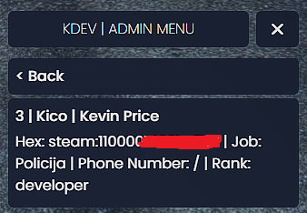 [PAID] KD Admin Menu | ESX thumbnail 3