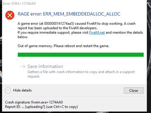 5m Error Code Getting multiple errors - FiveM Client Support - Cfx Forum