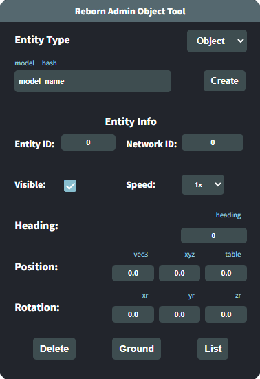 [PAID] Admin Object Tool - Create and manipulate objects/vehicles/PEDs on the fly! Import event objects too! thumbnail 2