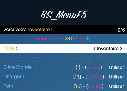  [PAID] BS_MenuF5 (Personal Menu | Administration Menu | Inventory UI) thumbnail 4