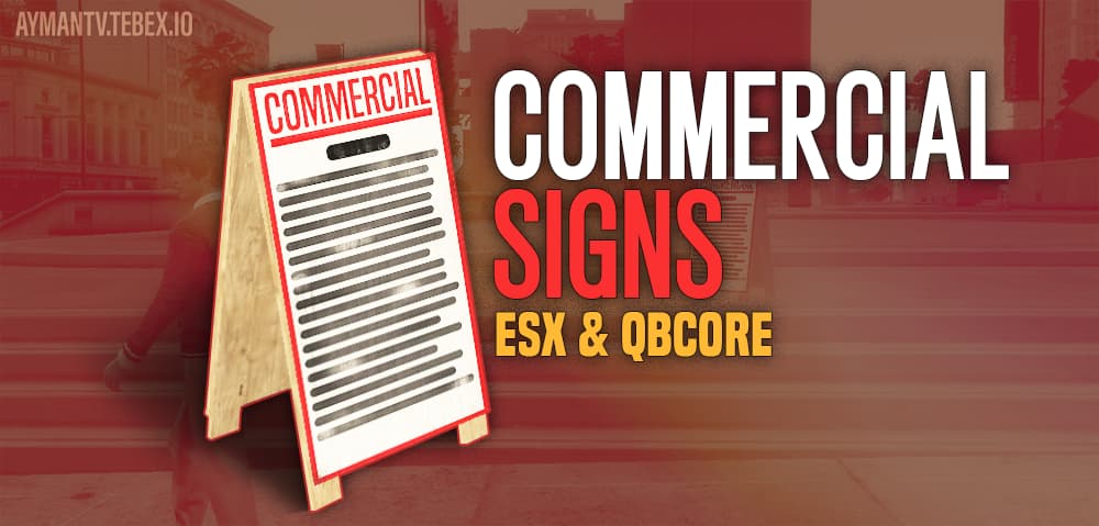 [QB-ESX] Advertisement Signs | Put a Commercial Ad Anywhere! [PAID] Thumbnail