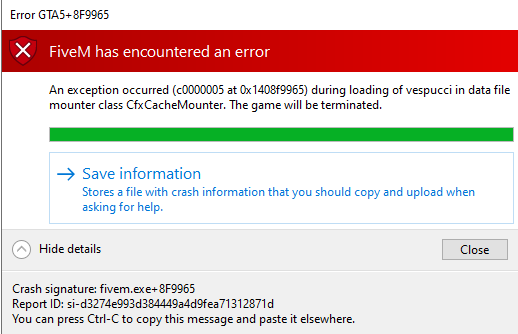 FiveM Crashing every time joining a server - FiveM Client Support - Cfx ...