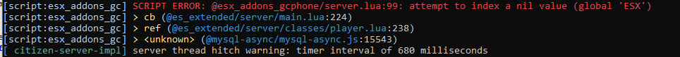 GCPhone Error ESX - Resource Support - Cfx.re Community