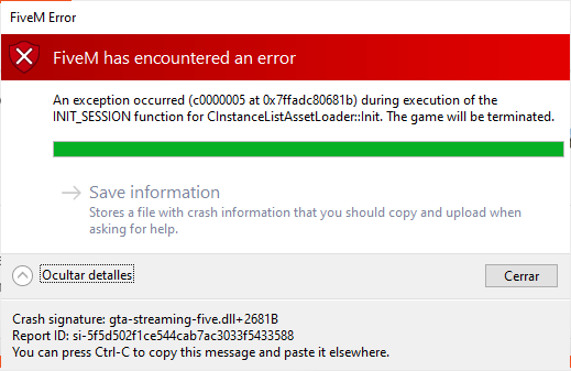 Crash when triying to join a server - FiveM Client Support - Cfx.re ...