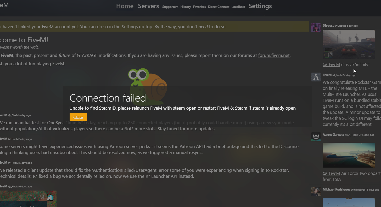 Ошибка в расте steam auth timeout. Fix your fivem server. fivem bug. steamid. steamid где найти.