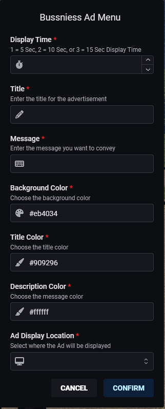 [ESX] [QBCore] [FREE] Business Advertisement Menu Using OxLib - FiveM ...