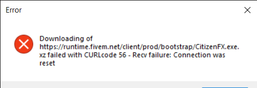 Having CURLcode 56 - FiveM Client Support - Cfx Forum