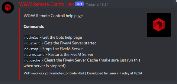 [PAID] Remote-Control Discord Bot | By W&W thumbnail 2