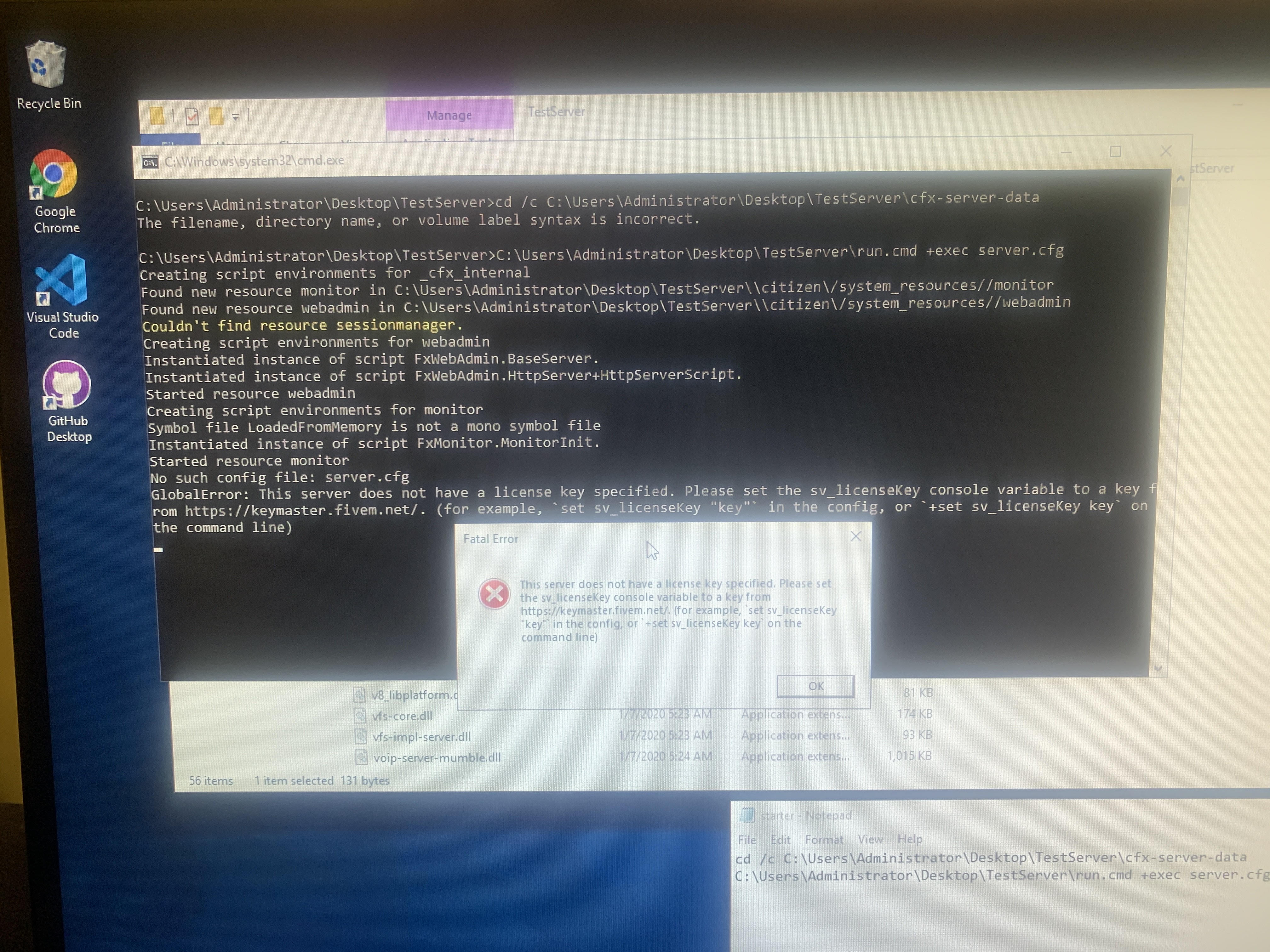 HELP! "Please set sv_licenseKey" Error - Server Discussion - Cfx.re ...