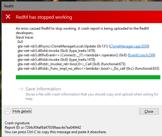 RedM Crash
