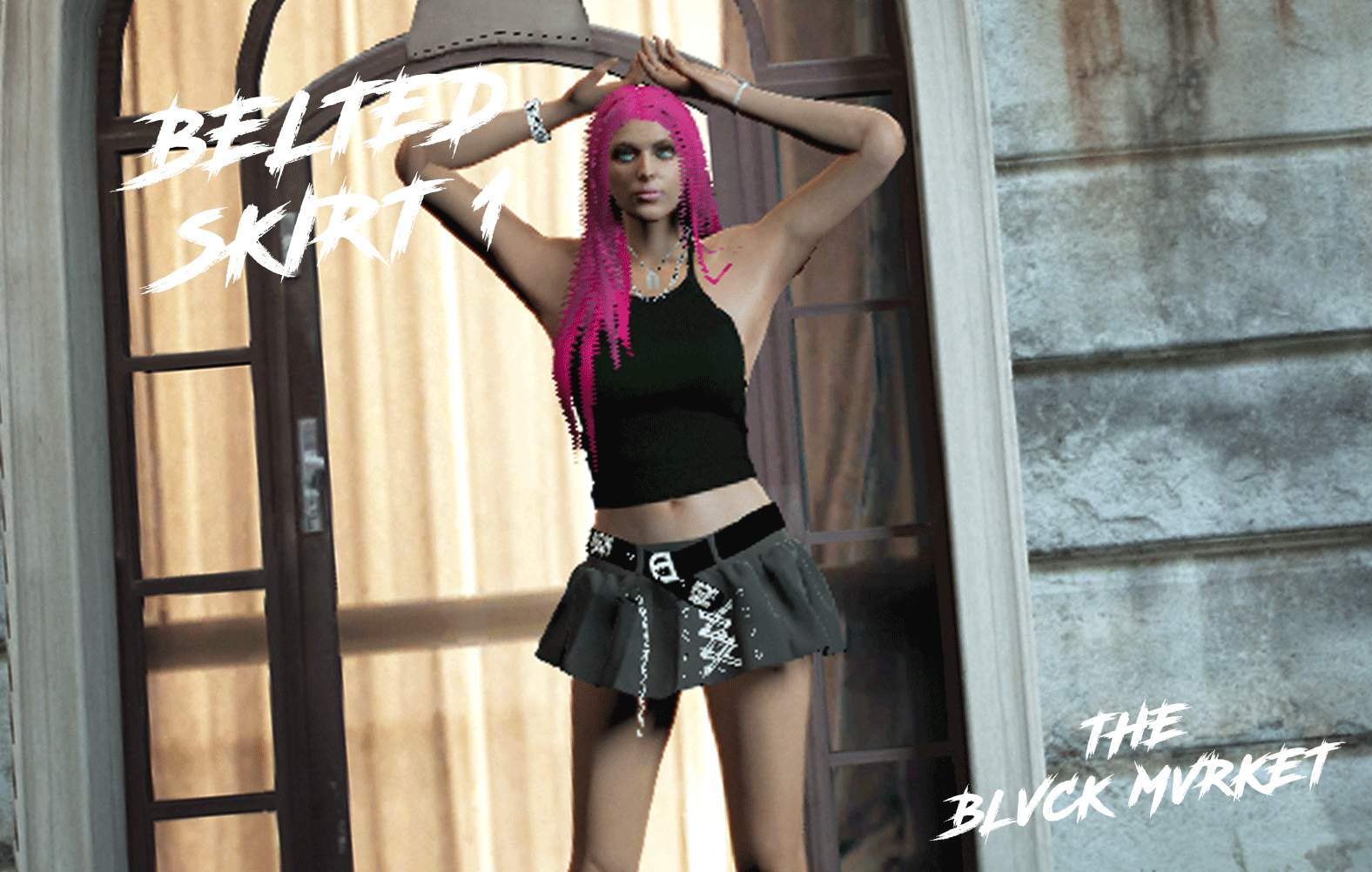 [CLOTHING] Belted Skirt | MP Female Thumbnail