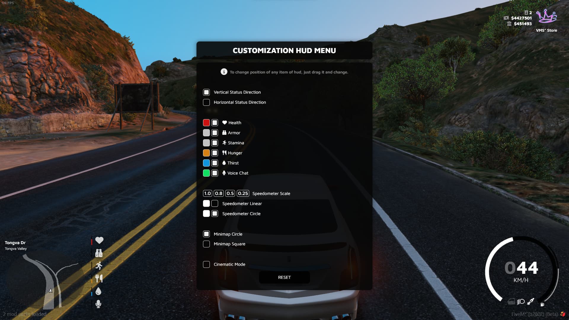 Esx Qb Vms Hud Highly Customizable Hud Fivem Releases Cfx Re Community