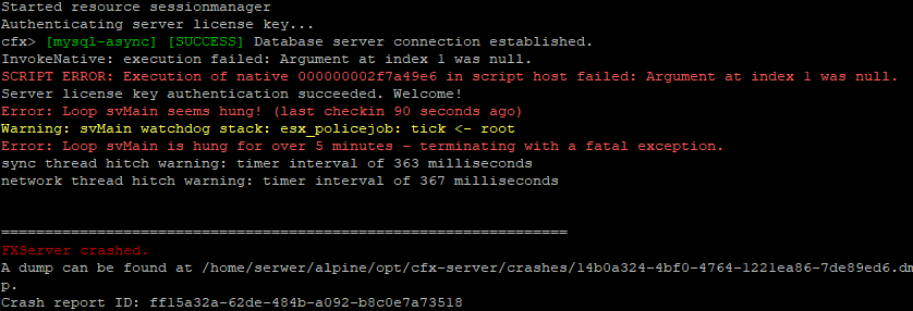 Server keep crashing - Server Discussion - Cfx.re Community