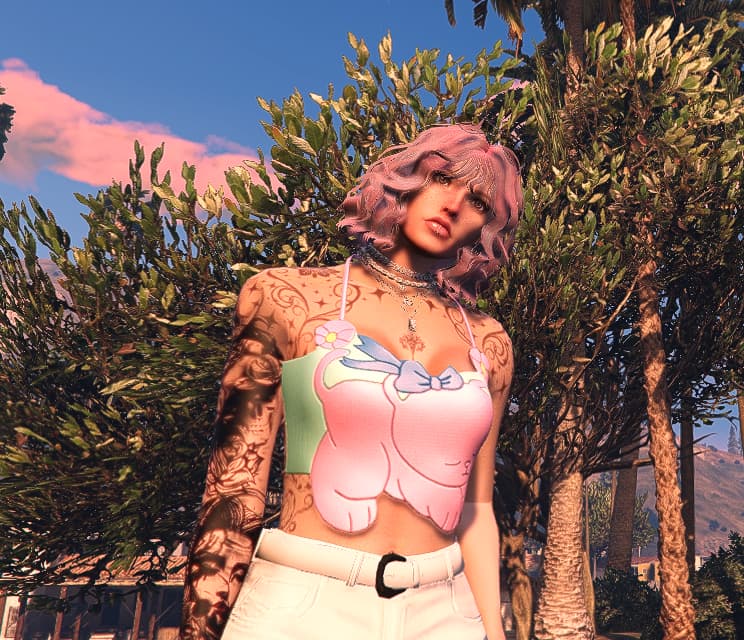 [Paid] [Clothes] Sleeping Kitty Top thumbnail 2