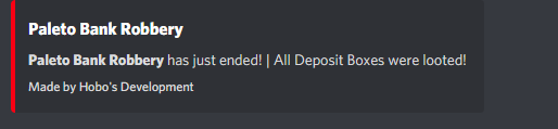 [ESX][PAID-RELEASE] Hobo's Development: "Paleto Bank Heist" thumbnail 3