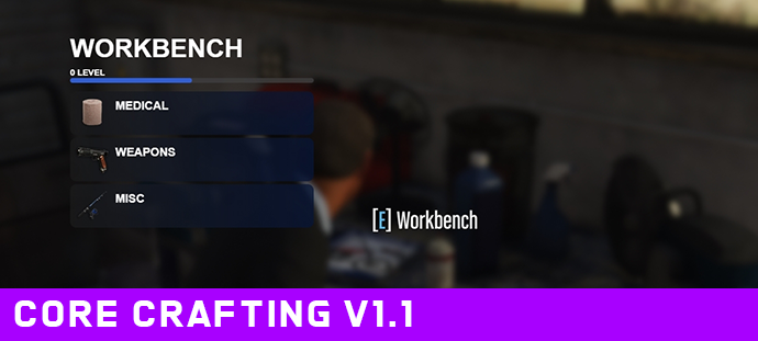 🔨 Core Crafting [QB/ESX] - Advanced crafting system with Levels, Blueprints, Queue, Categories, Success Rate thumbnail 2