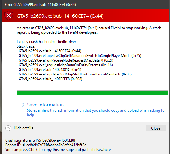 Crashing on server - Server Discussion - Cfx.re Community