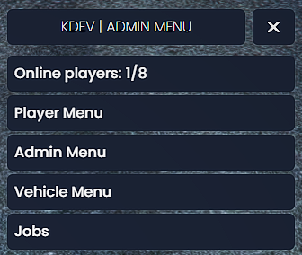 [PAID] KD Admin Menu | ESX Thumbnail