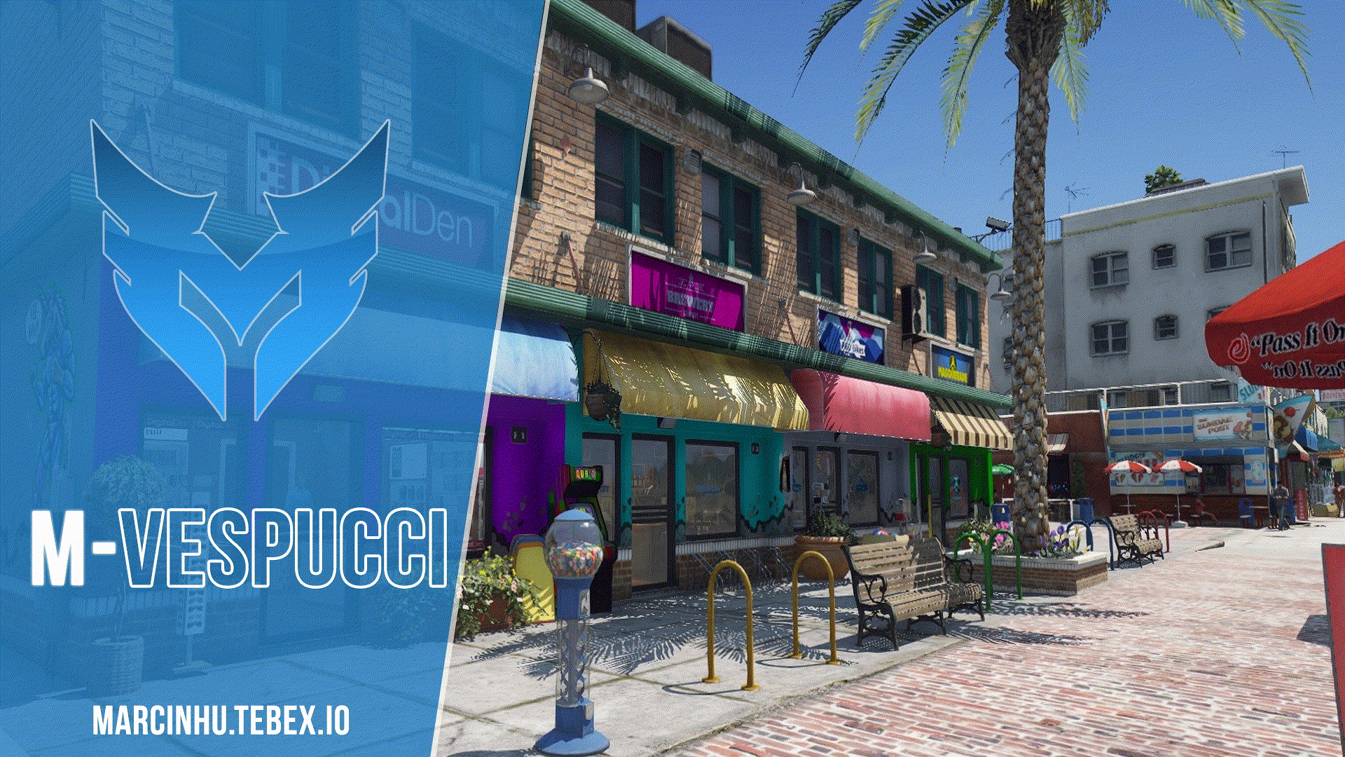 [PAID] [QBCORE] - m-Vespucci - 4 Stores - Mask Store - Bike Store - Wine Store and Technology Store! Thumbnail